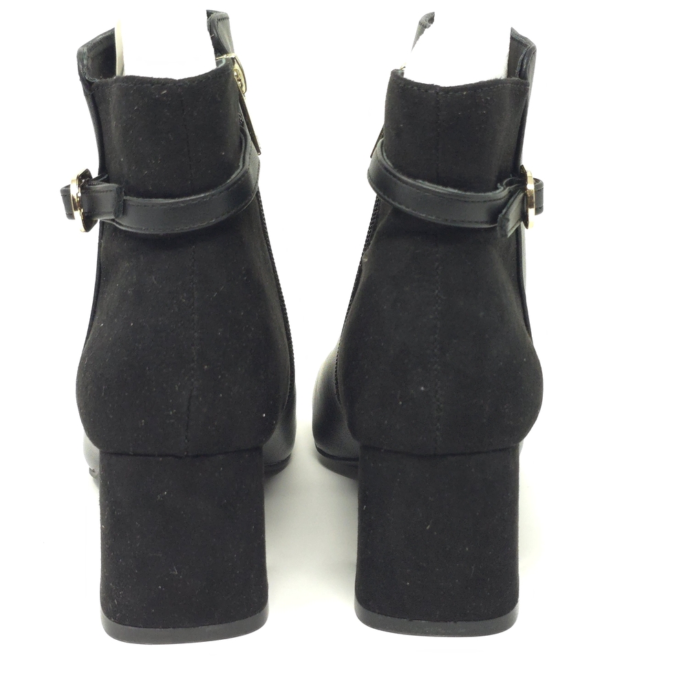 Jones New York Dress Booties with Block Heel and Gold Zip Ankle Boots 7M - Picture 6 of 16